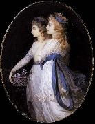 Jean Urbain Guerin Georgiana, Duchess of Devonshire, with Lady Elizabeth Foster Spain oil painting artist